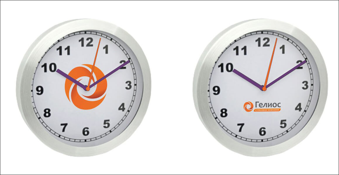 Часы с логотипом организации