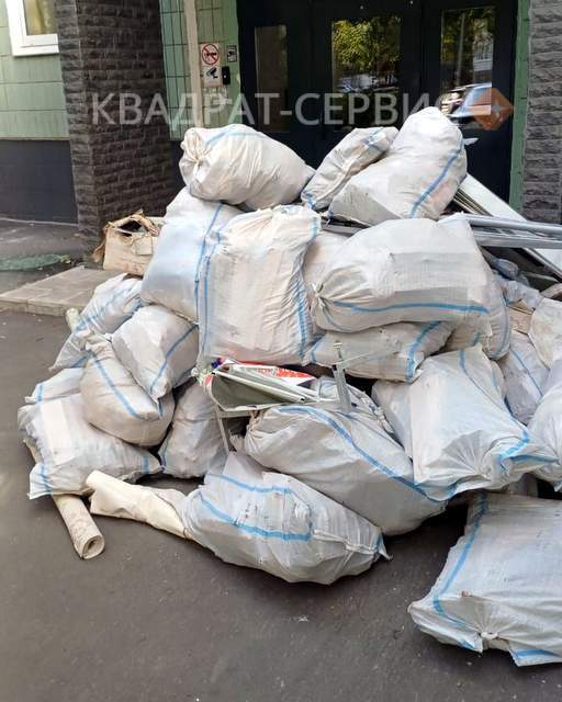 Строительные отходы в квартире Строительные отходы в квартире после демонтажа в Коммунарке