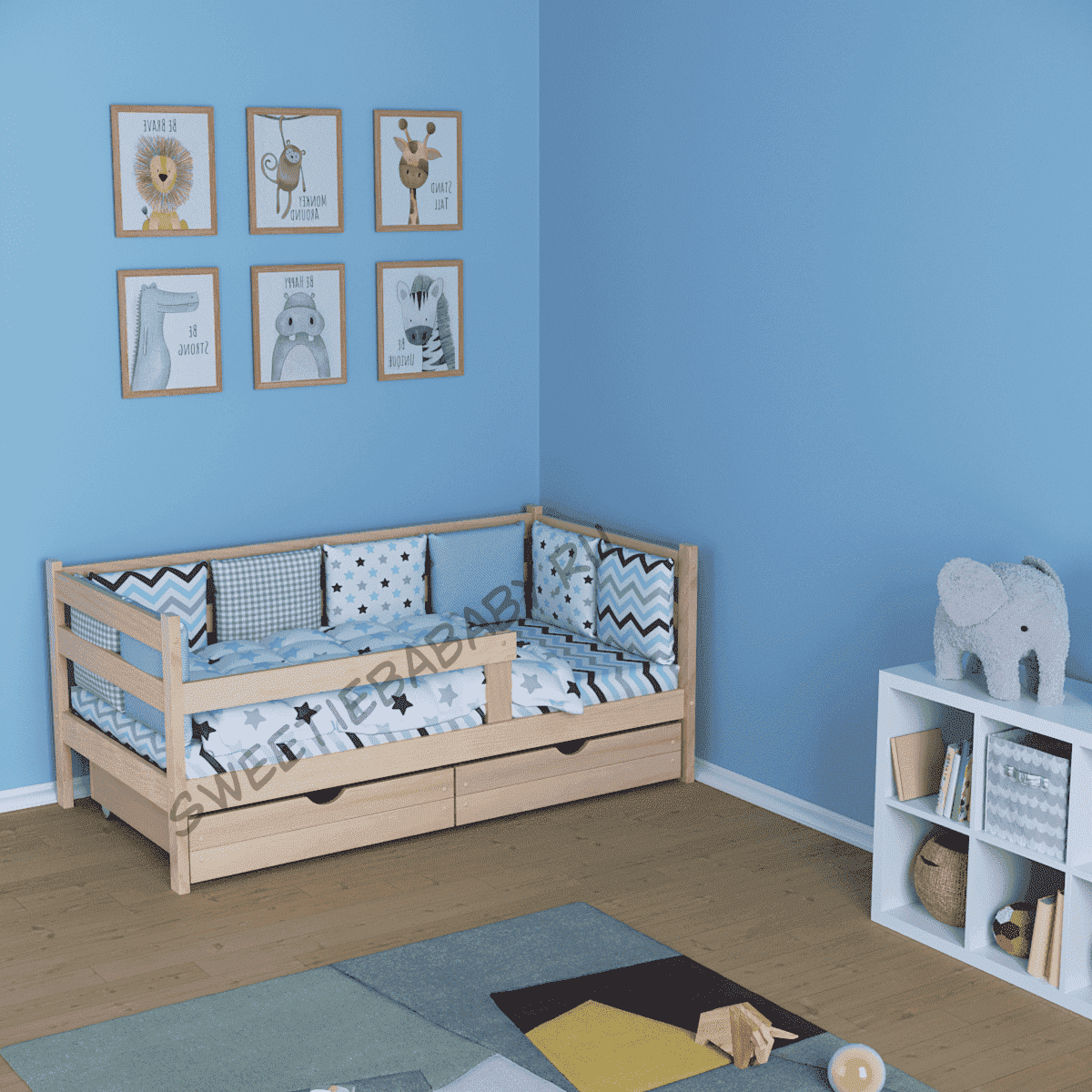 детская кровать с ящиками