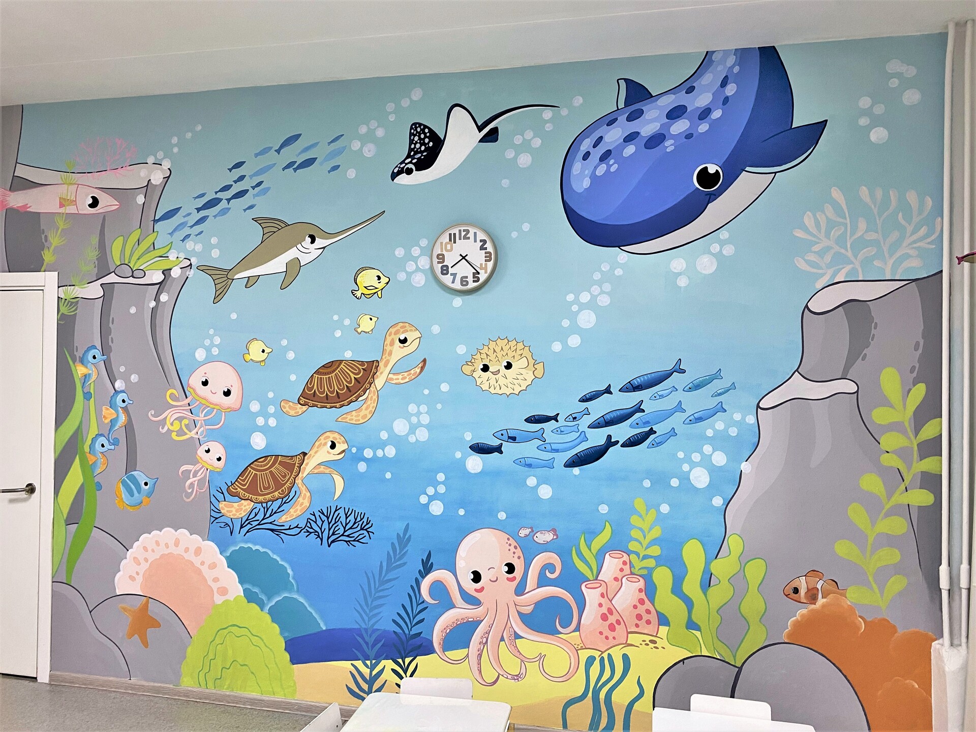 роспись стен в детском саду