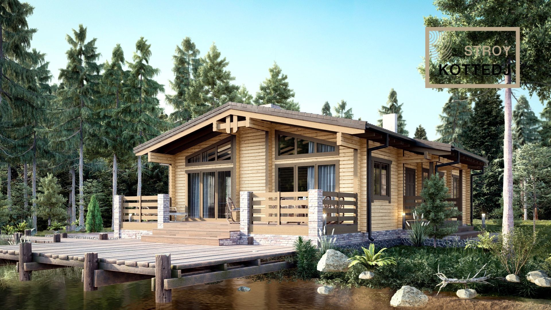 Дома из клееного бруса ГК \"Строй Коттедж\"