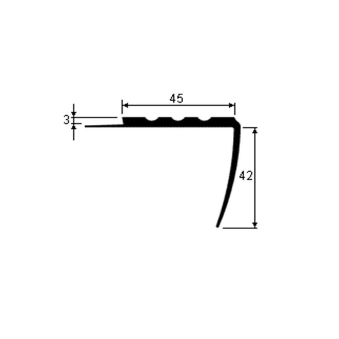 Параметры накладки на ступени ТК 45/42/3  (высота и толщина) на чертеже