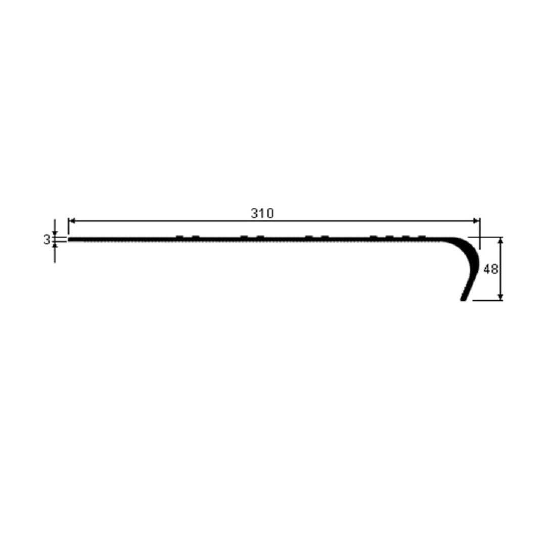 Параметры накладки на ступени 1РС-25/20/3  (высота и толщина) на чертеже