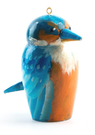 Фигурка «Зимородок» ЗМ4 Одна из самых интересных птичек. Синий и оранжевый цвета будут ярким дополнением для Вашей елки.  Высота 60 мм, диаметр 35 мм  350 р.