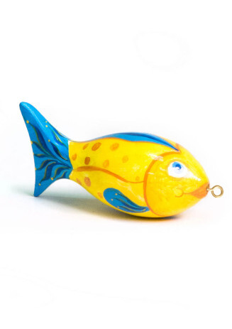 Фигурка «Рыбка» РБ1 Золотая рыбка – отличное украшение на Новый год.  Высота 64 мм, диаметр 30 мм  300 р.