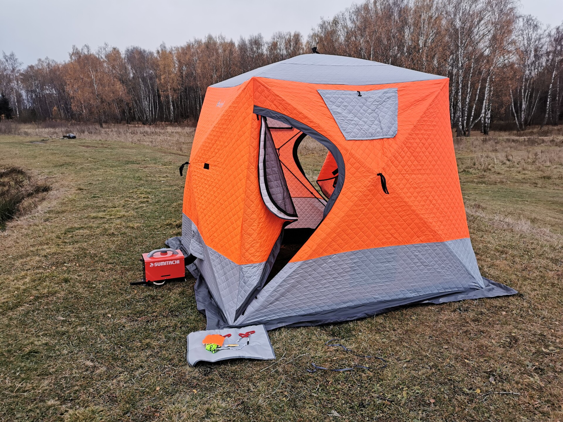 Утепленная зимняя палатка Terbo miMir Куб 1 , 3 слоя, 2,4х2,4х2,2 м фото