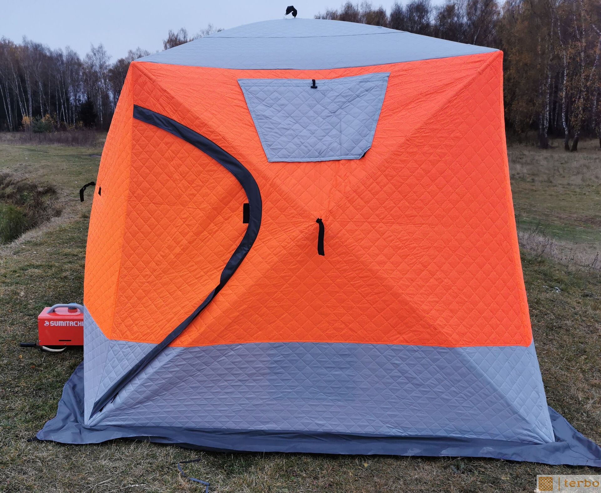 Купить утепленную зимнюю палатку Terbo-Mir Куб 1, 3 слоя, 2,4х2,4х2,2 м .