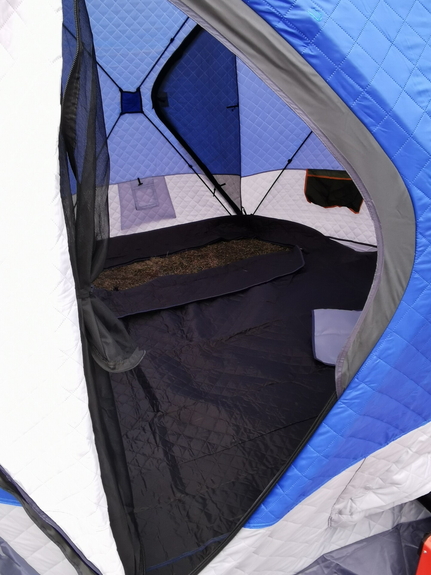 палатка куб +для зимней рыбалки с печкой фотография