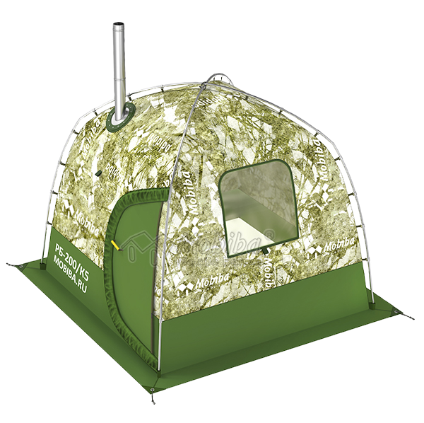 Палатка-баня Мобиба РБ-200/К5 из комплекта Кайфандра-5М3. Расцветка фирменный камуфляж