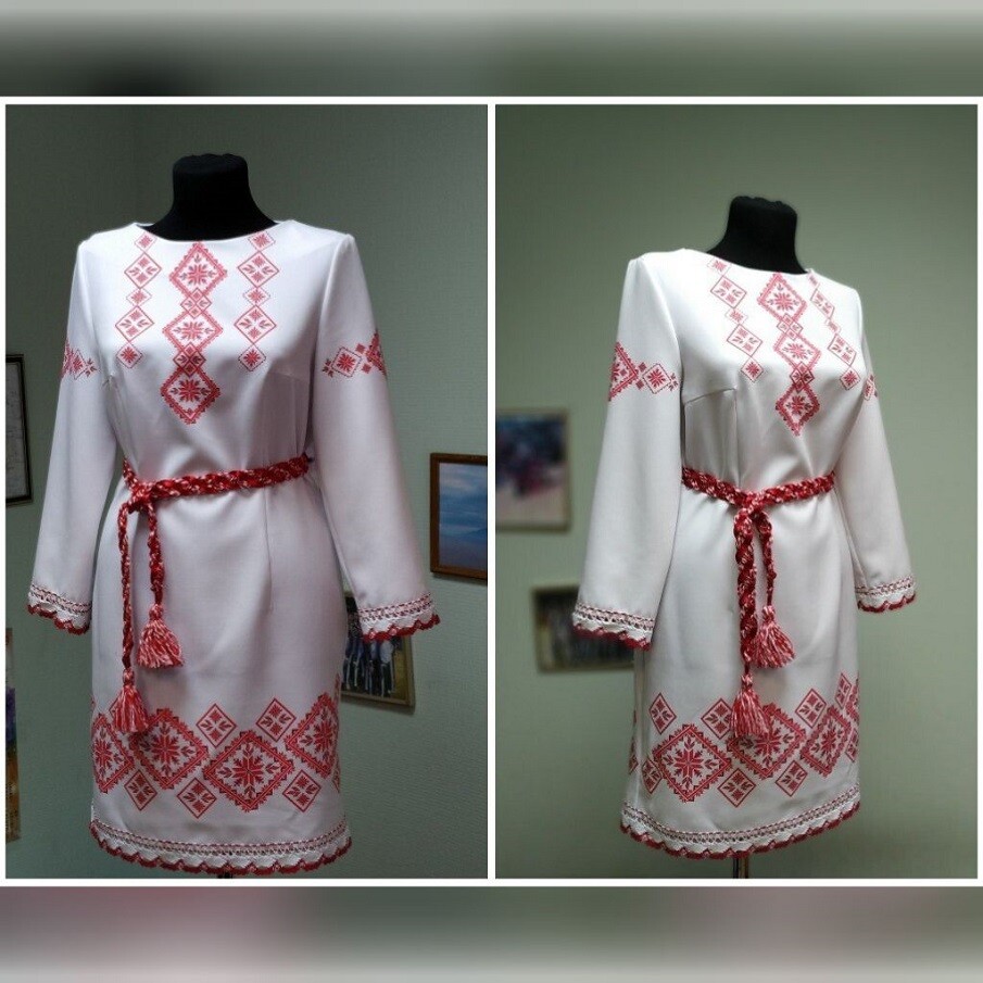 Белорусское, традиционное платье с нанесением №23, Авалонплюс