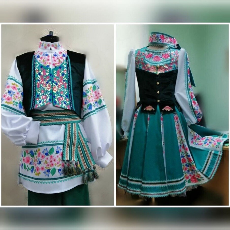 Белорусская, традиционная одежда с символикой №25, мужской и женский образ, Авалонплюс