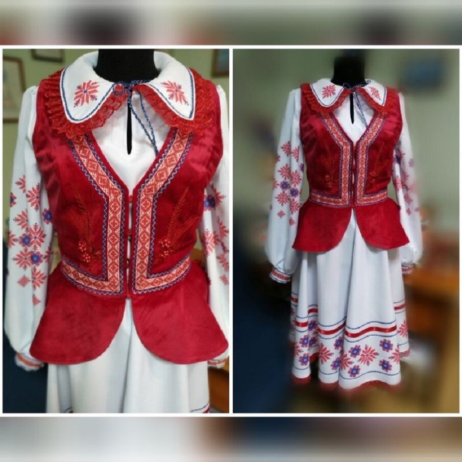Белорусское, традиционное платье с нанесением №28, Авалонплюс