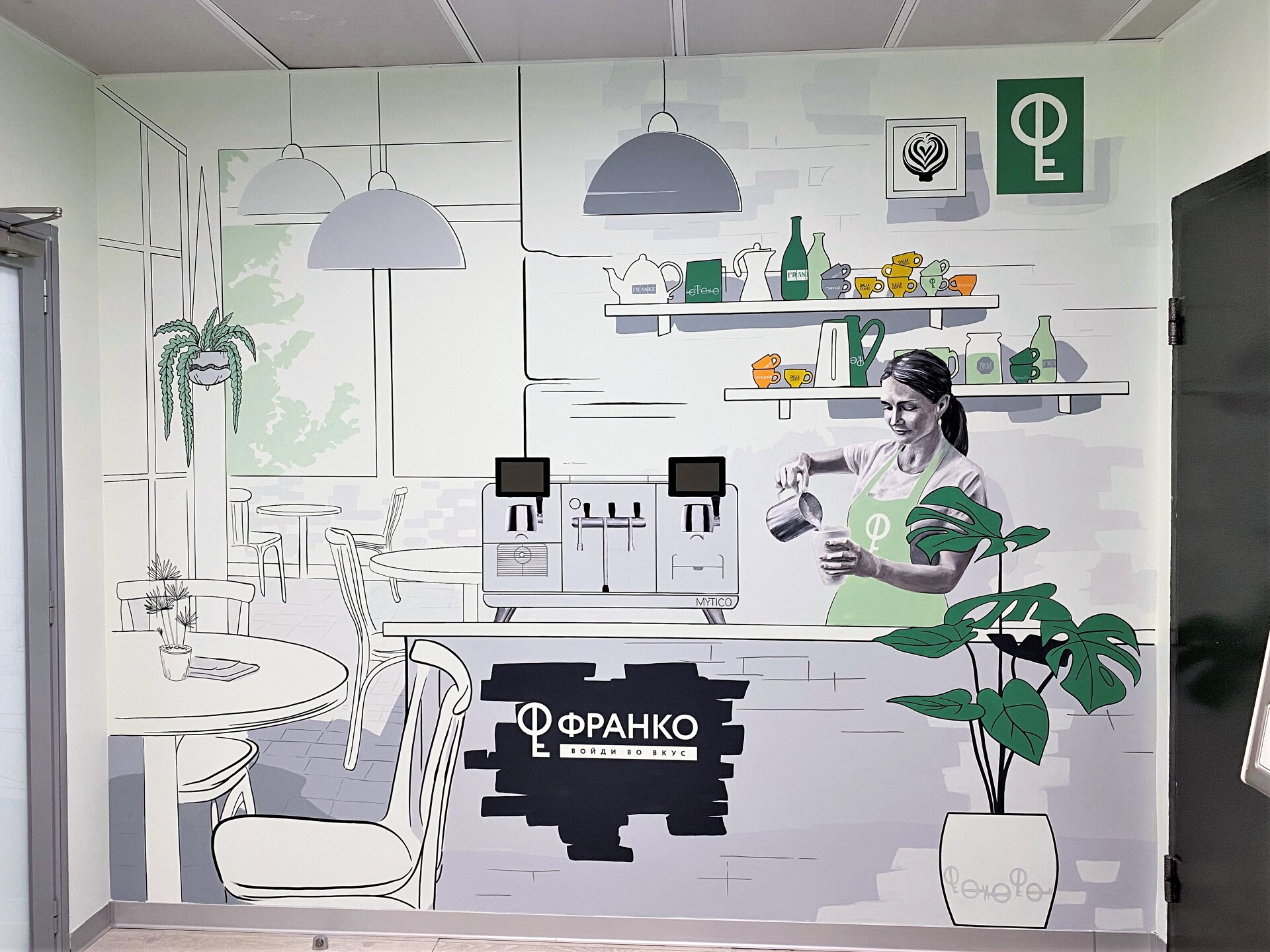 роспись стены в офисе