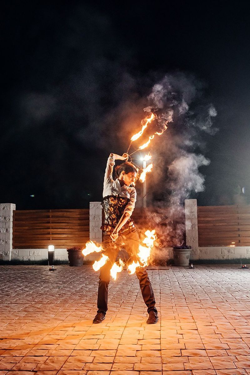 Огненное шоу "Классика". Аврора, огненное (фаер) шоу, Новосибирск
