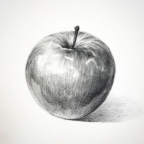 Нарисованное яблоко - 49 фото
